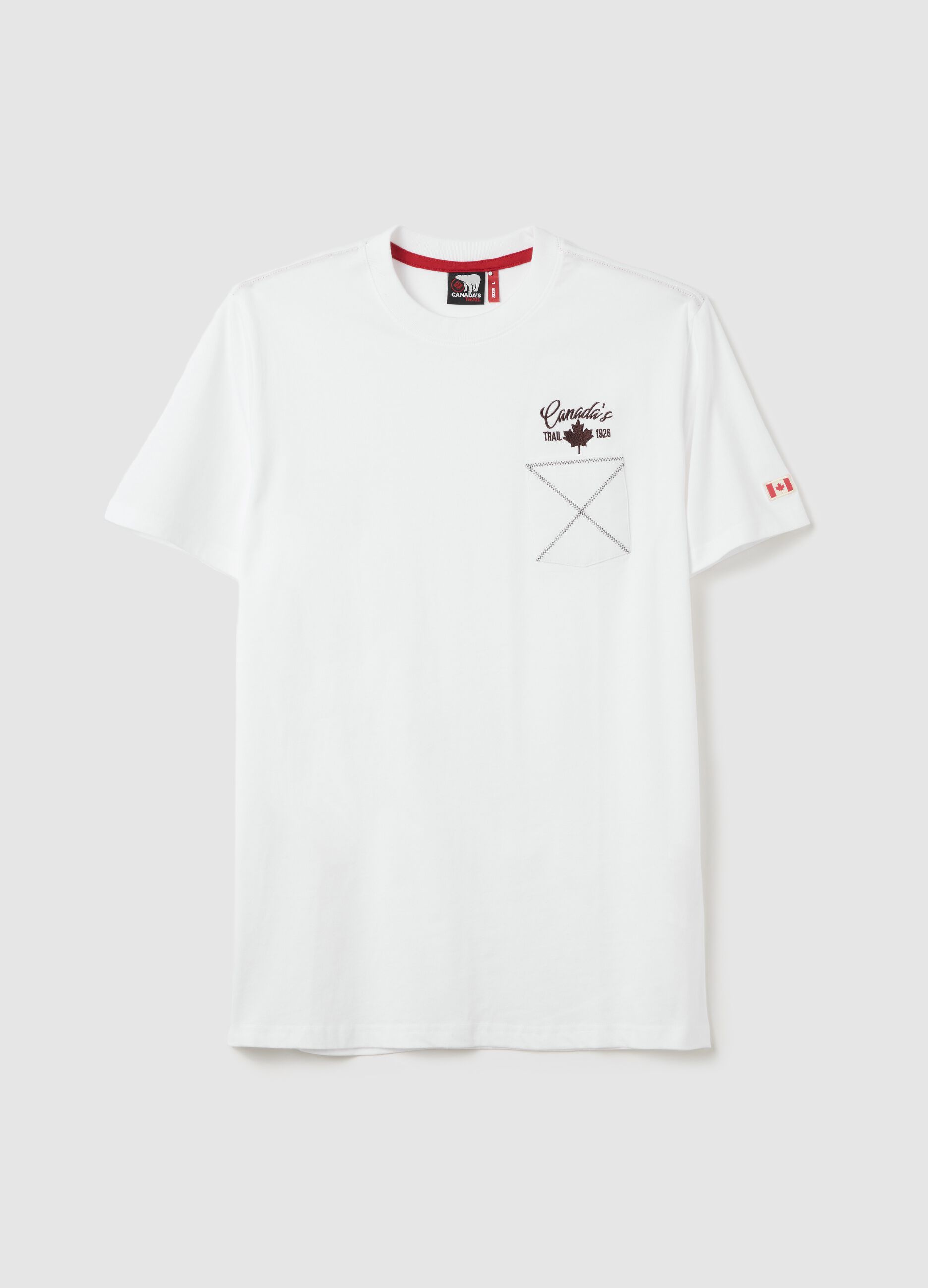 Canada's Trail white short-sleeved T-shirt