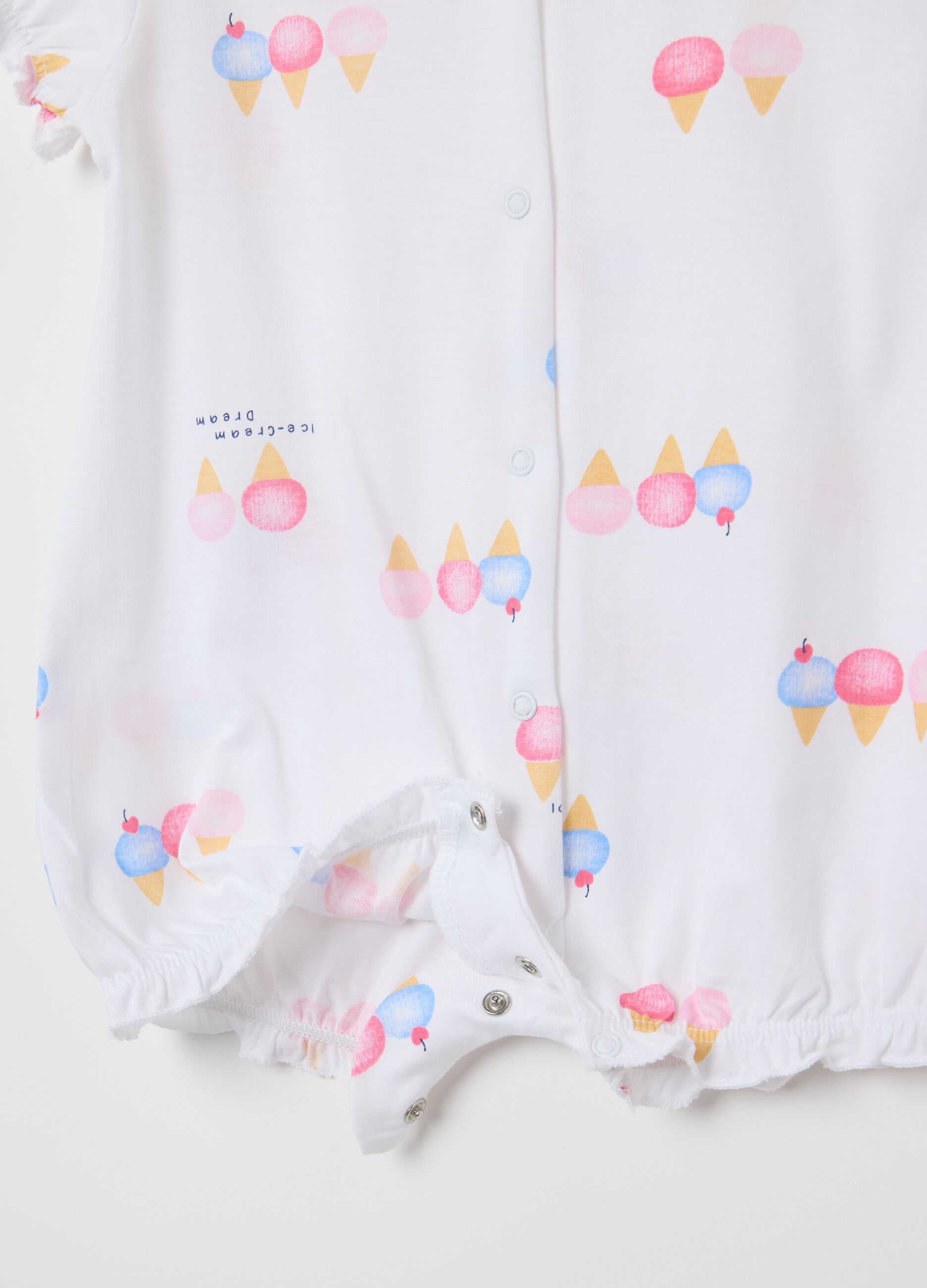 Tutine da neonata in puro cotone multicolor con maniche corte