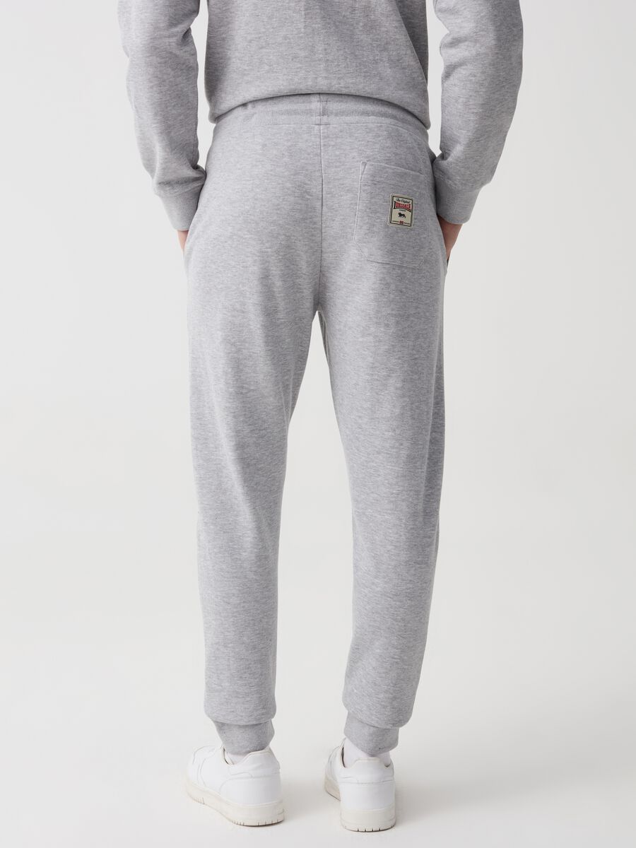 Joggers with logo embroidery and contrasting inserts_1