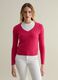 Cable-knit pullover with V neck_1
