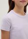 Girls' purple cotton blend T-shirt regular fit_2
