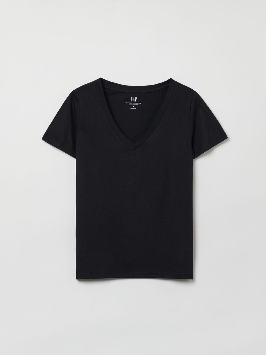 Cotton V-neck T-shirt_1