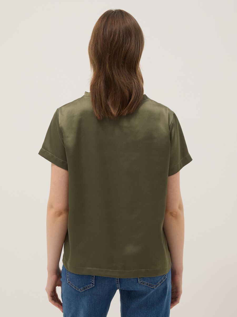Green crew-neck regular fit T-shirt_2
