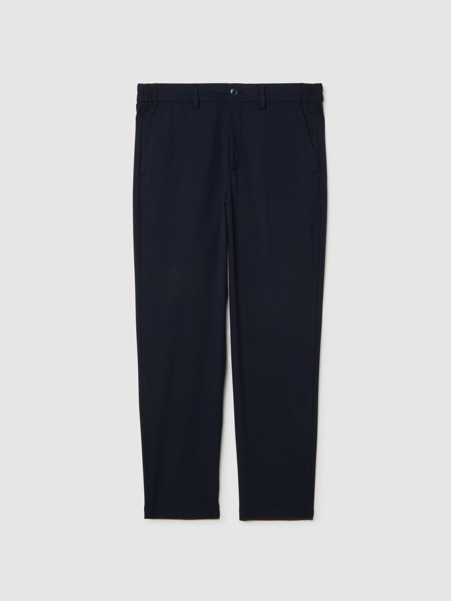 Pantaloni blu regular fit_0