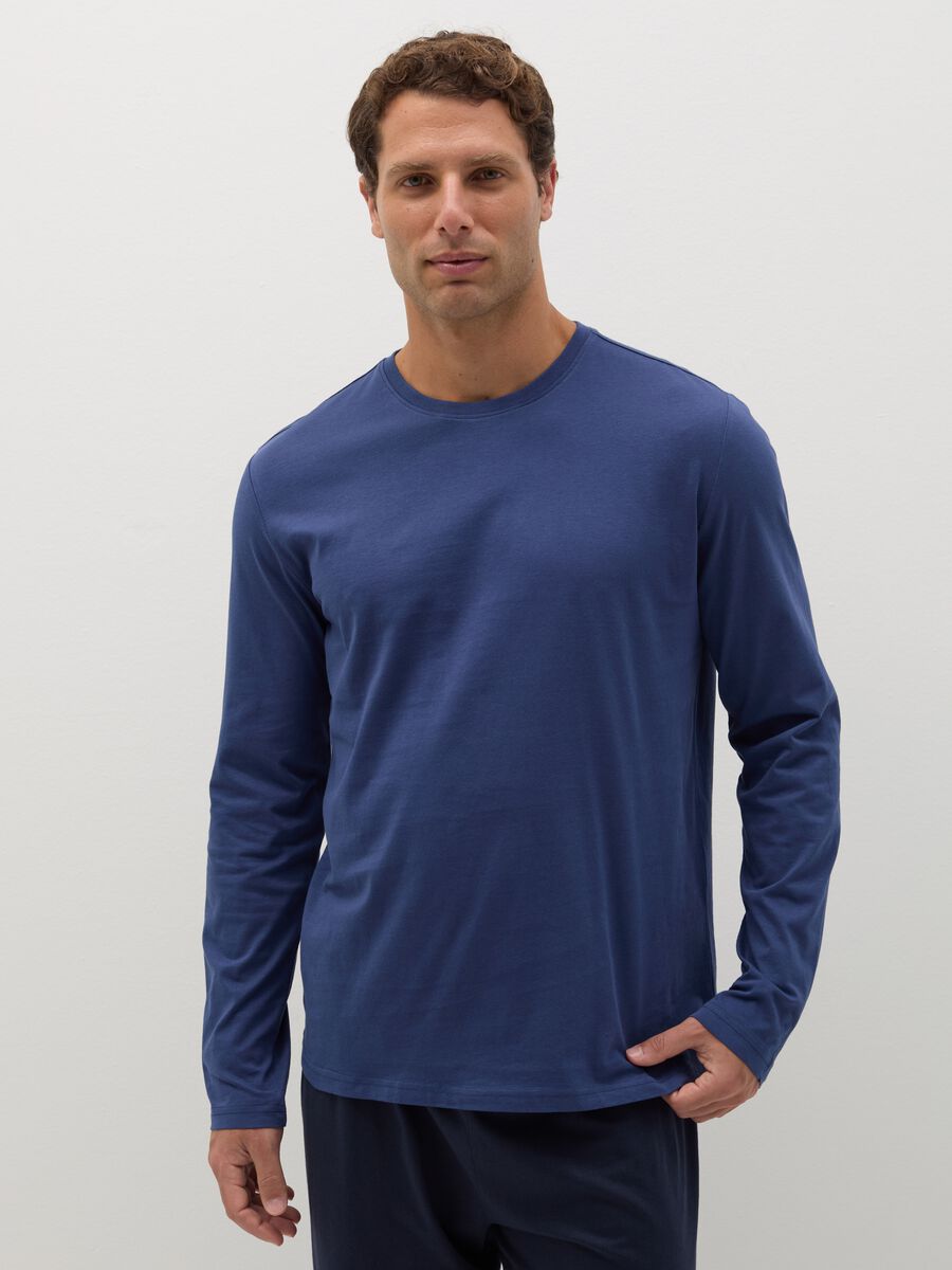 Long pyjamas with round neck in cotton_1