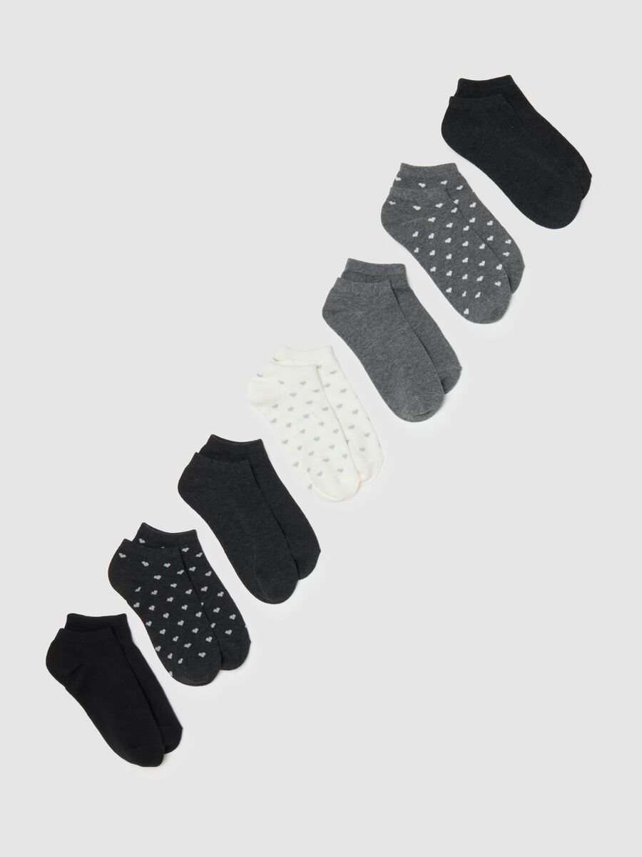 Multipack of multicoloured ankle socks in stretch cotton_0