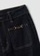 Blue stretch cotton flared jeans_1