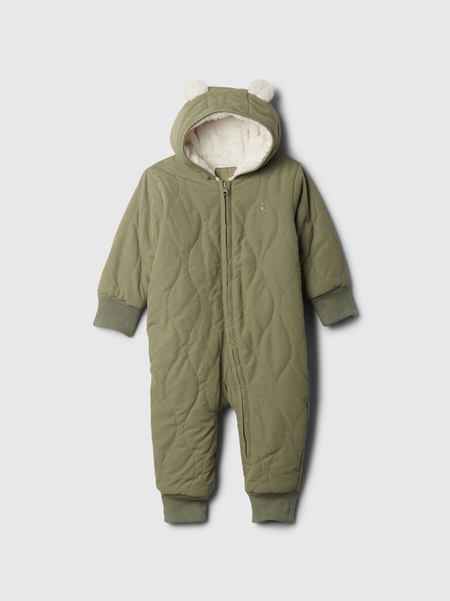 Padded onesie with faux fur lining_0