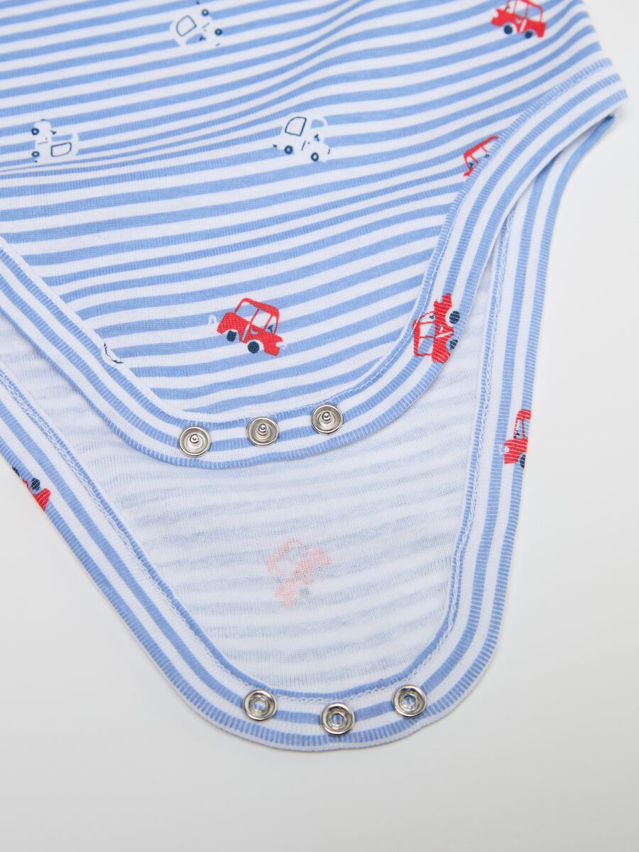 Two-pack cotton bodysuits with cars_3