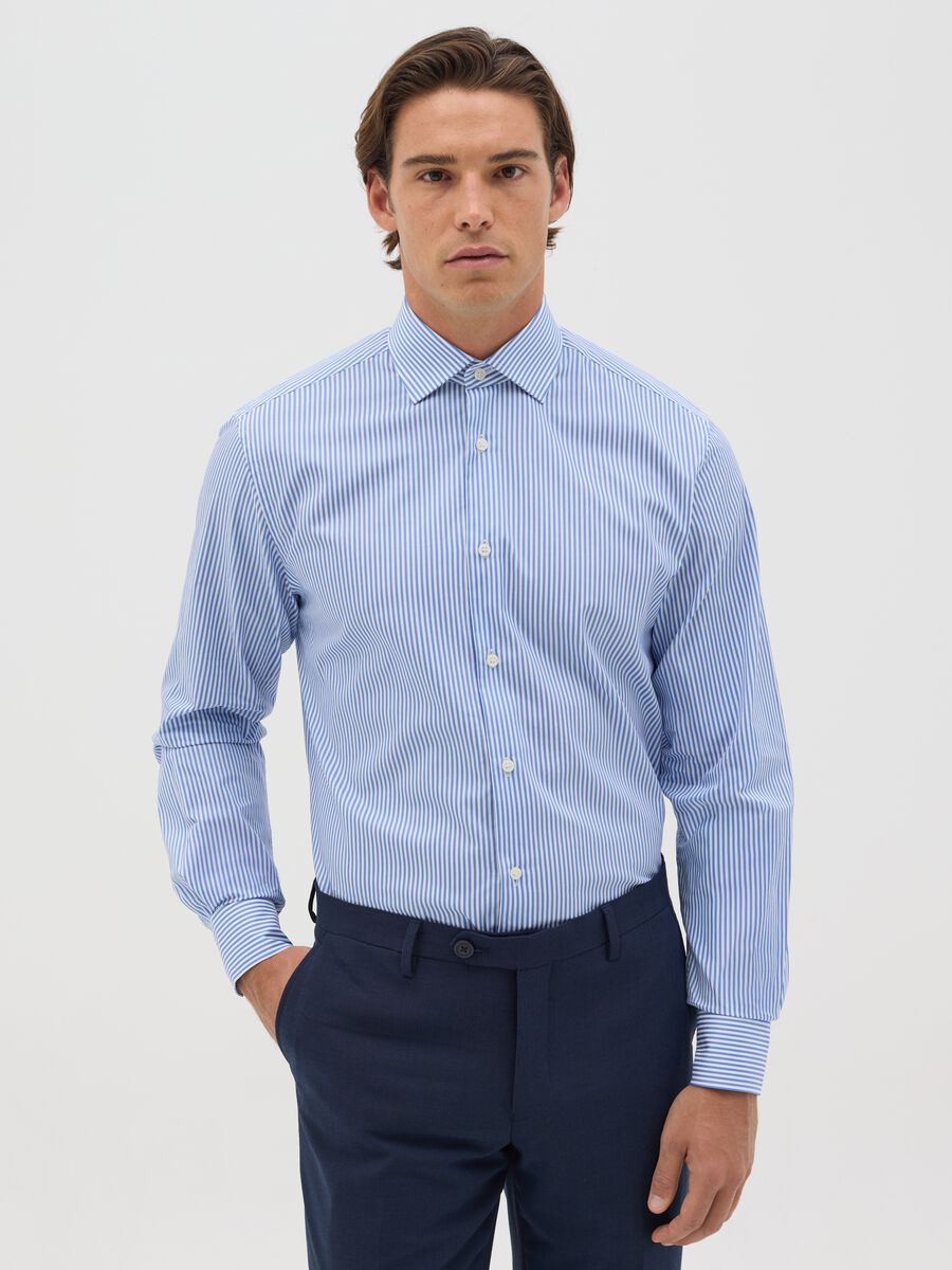 Regular-fit striped easy-iron shirt_0