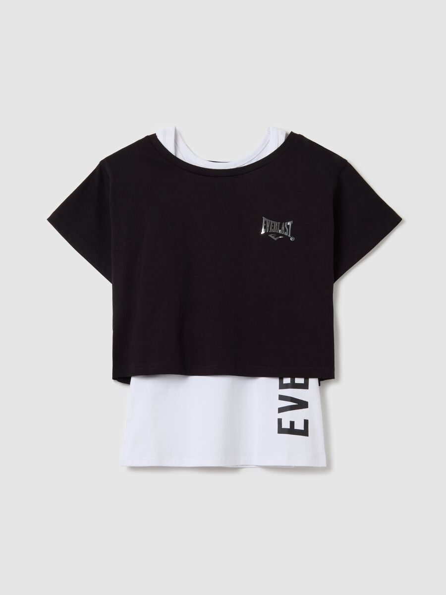 Layered-effect crop T-shirt with print_4