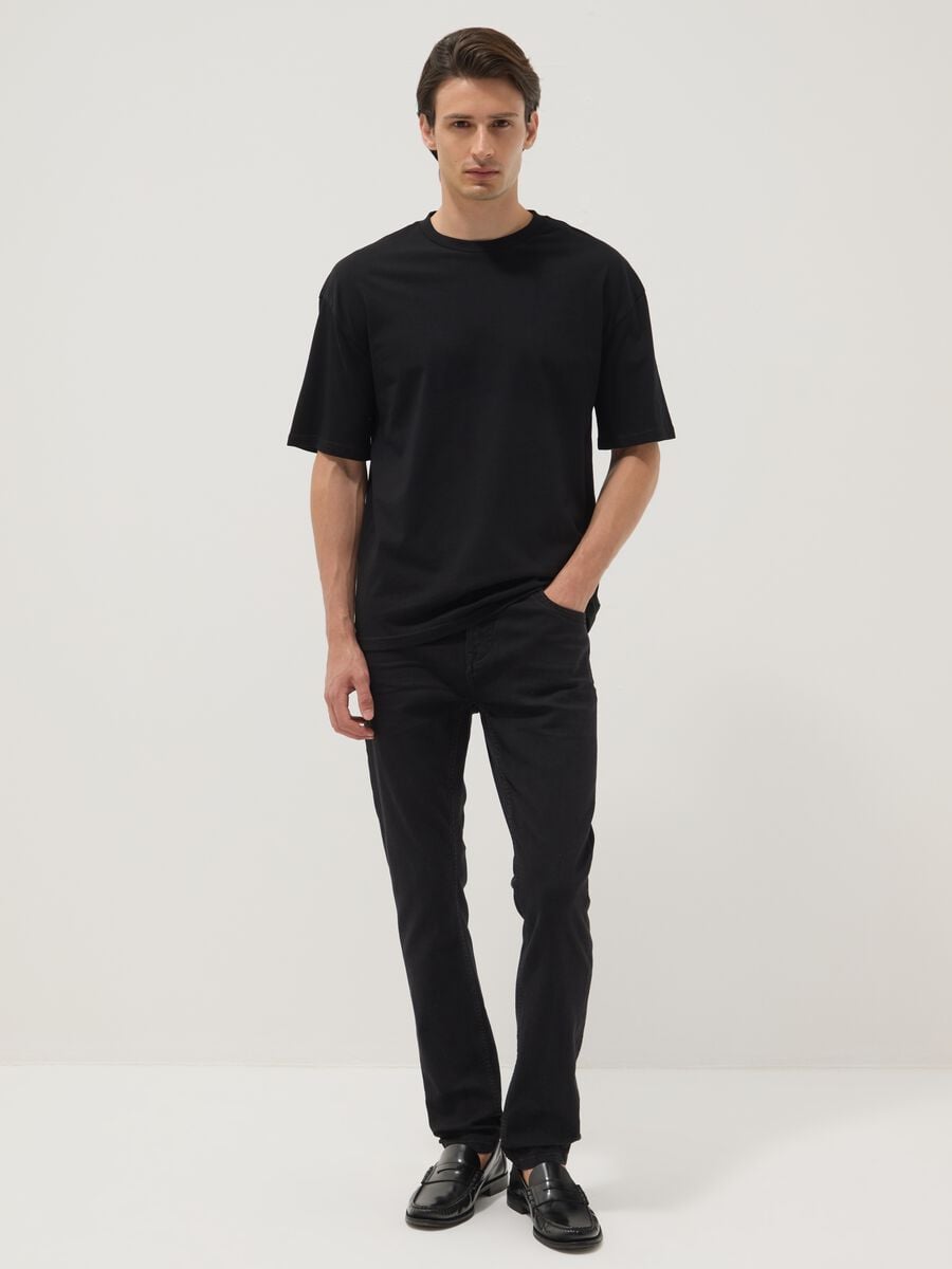 Jeans super skinny neri in misto cotone_0