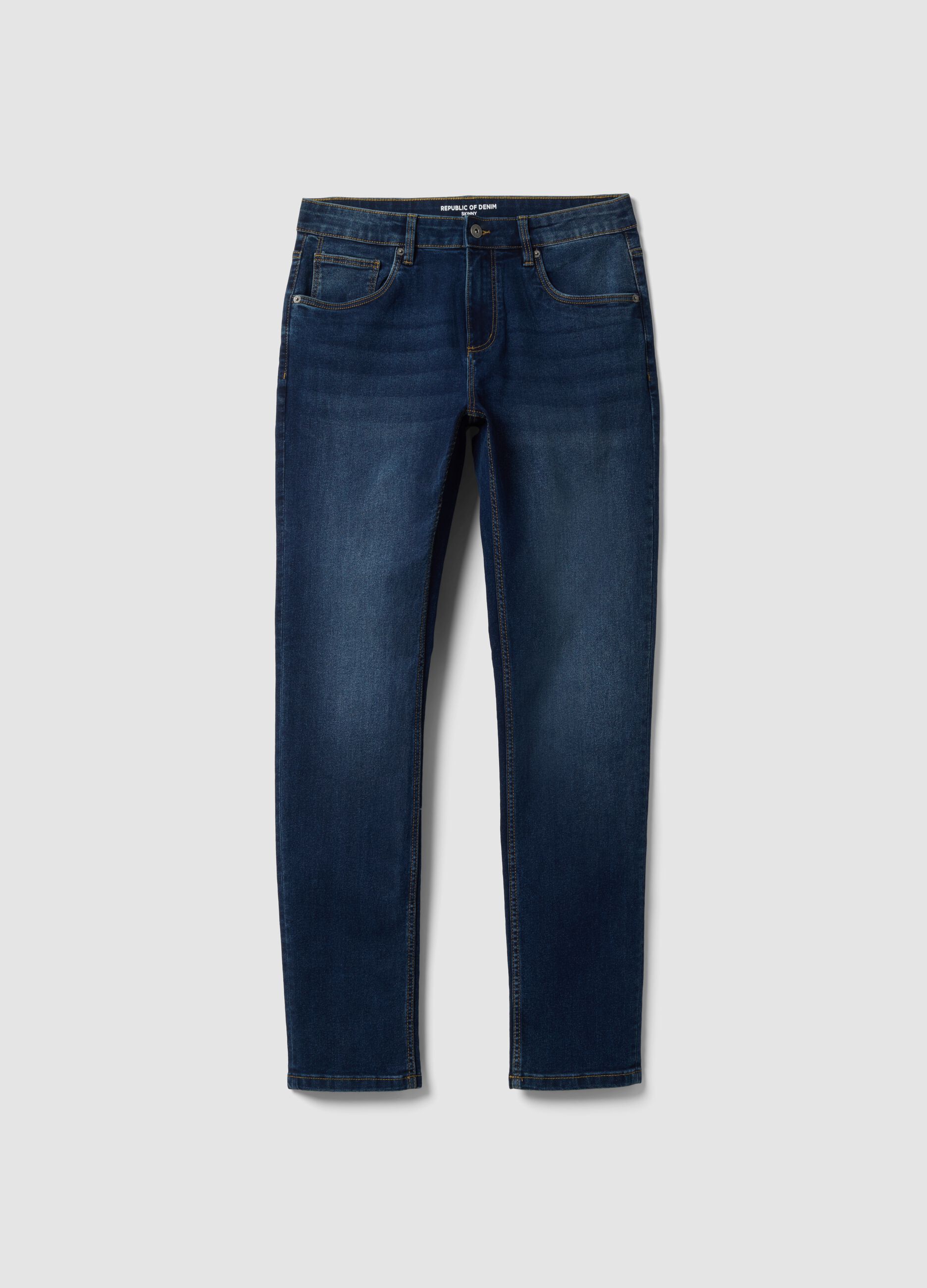 skinny-fit stretch cotton denim jeans
