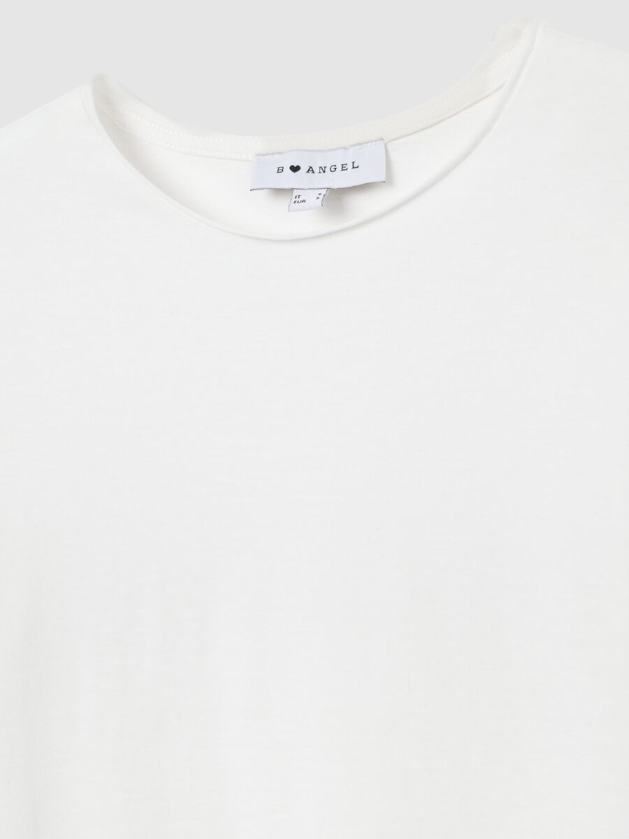T-shirt in puro cotone bianca regular fit_5
