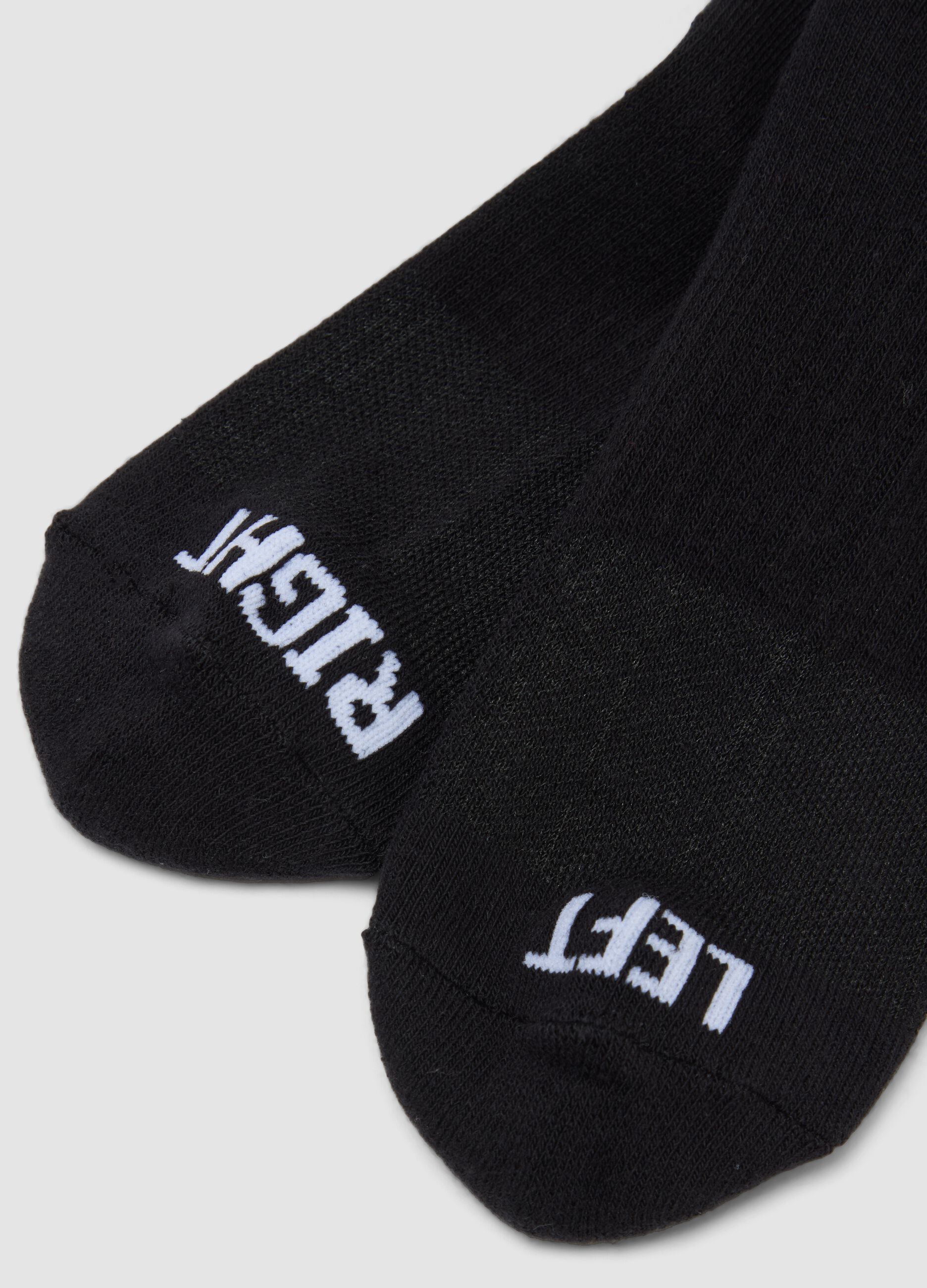 Three-pack of black sports socks in stretch organic cotton