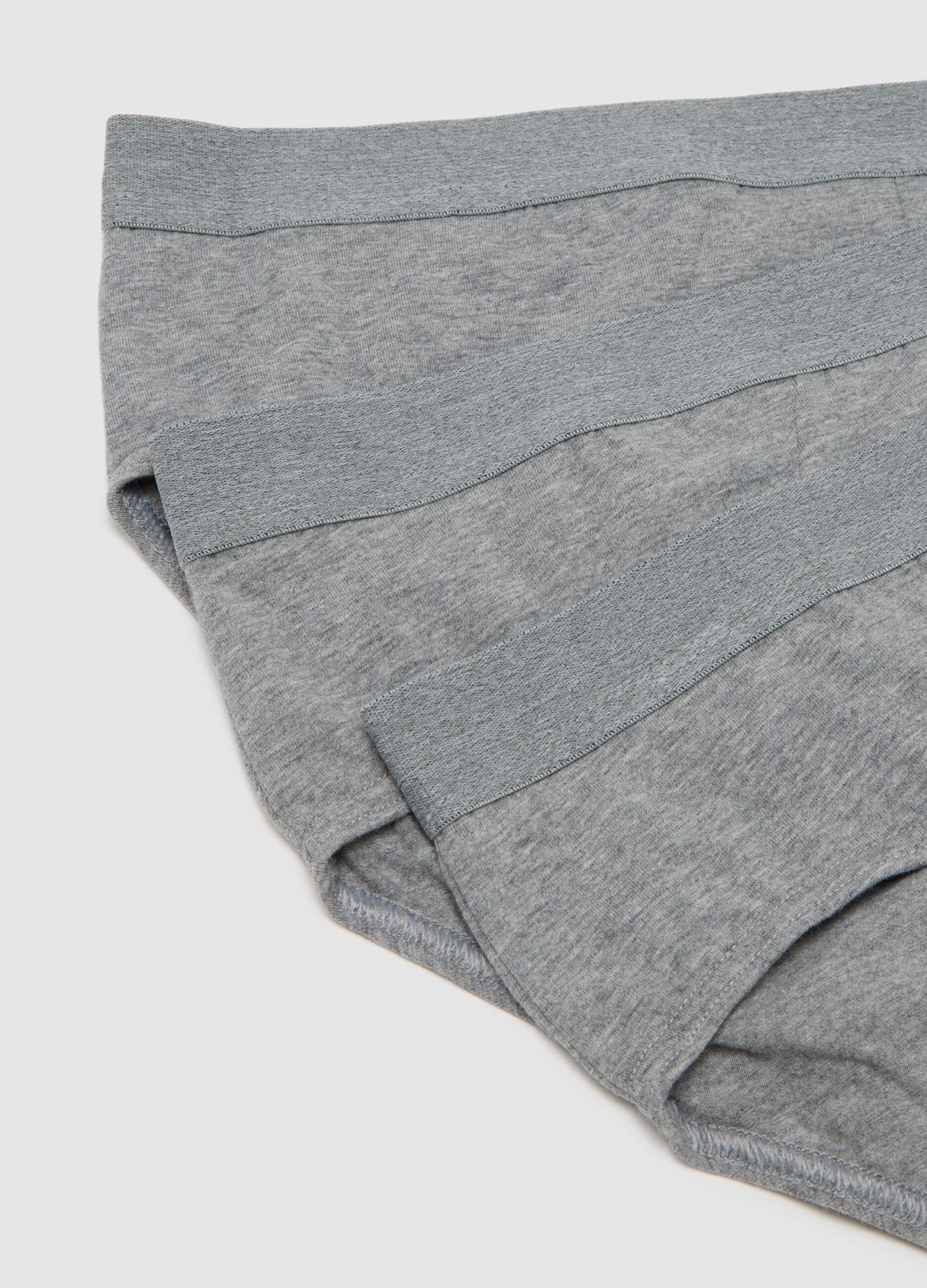 Grey Cotton Regular Fit Triple Pack Briefs Set