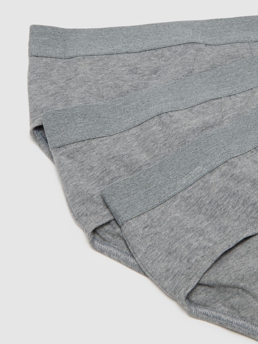 Grey Cotton Regular Fit Triple Pack Briefs Set_5