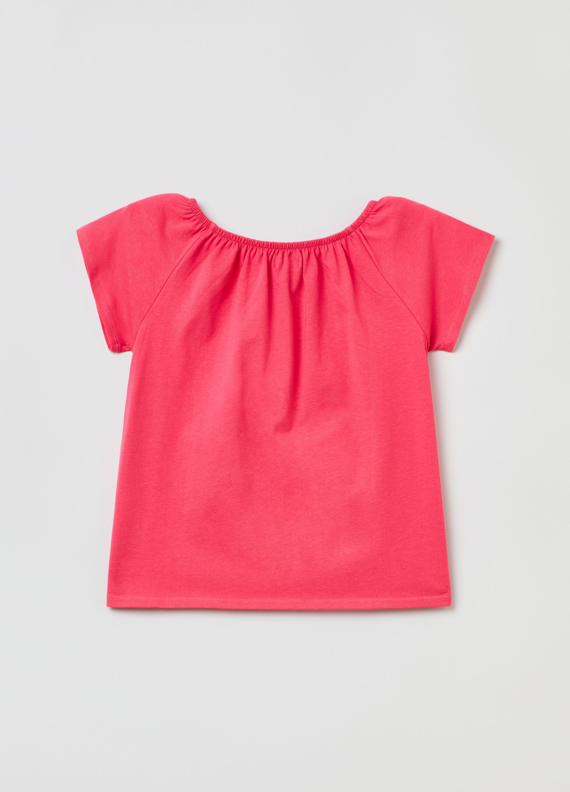 T-shirt in cotone tinta unita _1