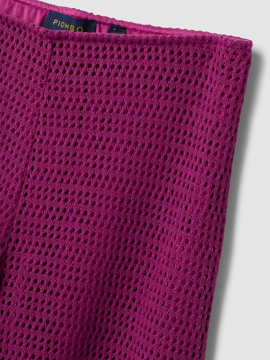 Pantaloni viola palazzo in misto viscosa_5
