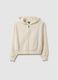 Girl's beige pure cotton hoodie in relaxed fit_3