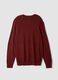 Maglia girocollo rossa in misto viscosa regular fit_6