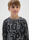Boys' grey regular fit pure cotton T-shirt_2