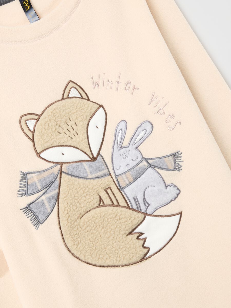 Pigiama beige a quadri_5