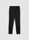 Black Stretch Fabric Regular Fit Trousers_4