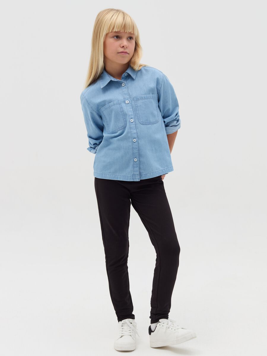 Treggings with V cut at the waist_0