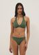 Top bikini elasticizzato verde a triangolo_1