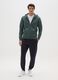 Green cotton-blend zip-up hoodie, regular fit_1