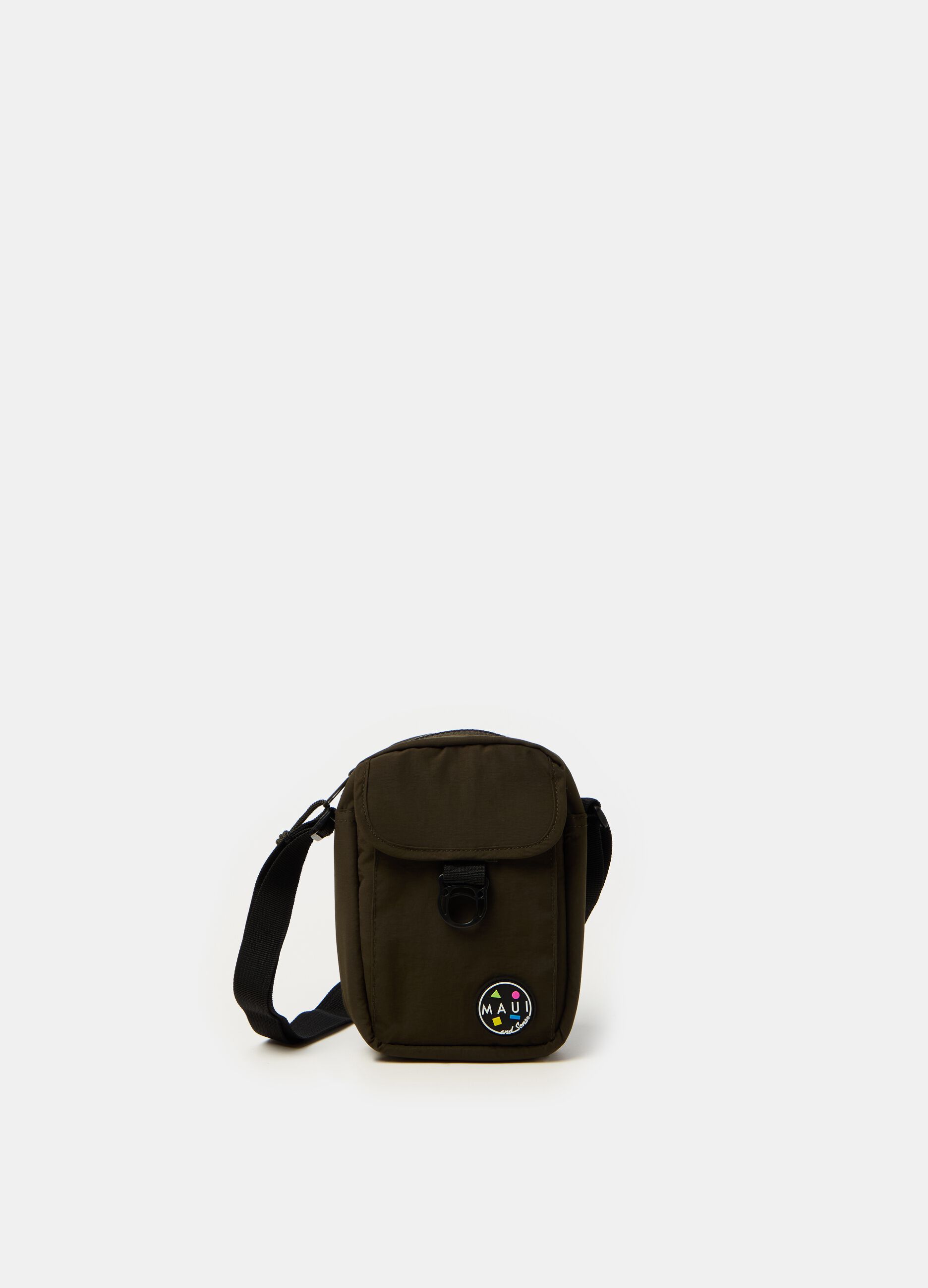 Shoulder bag with logo patch