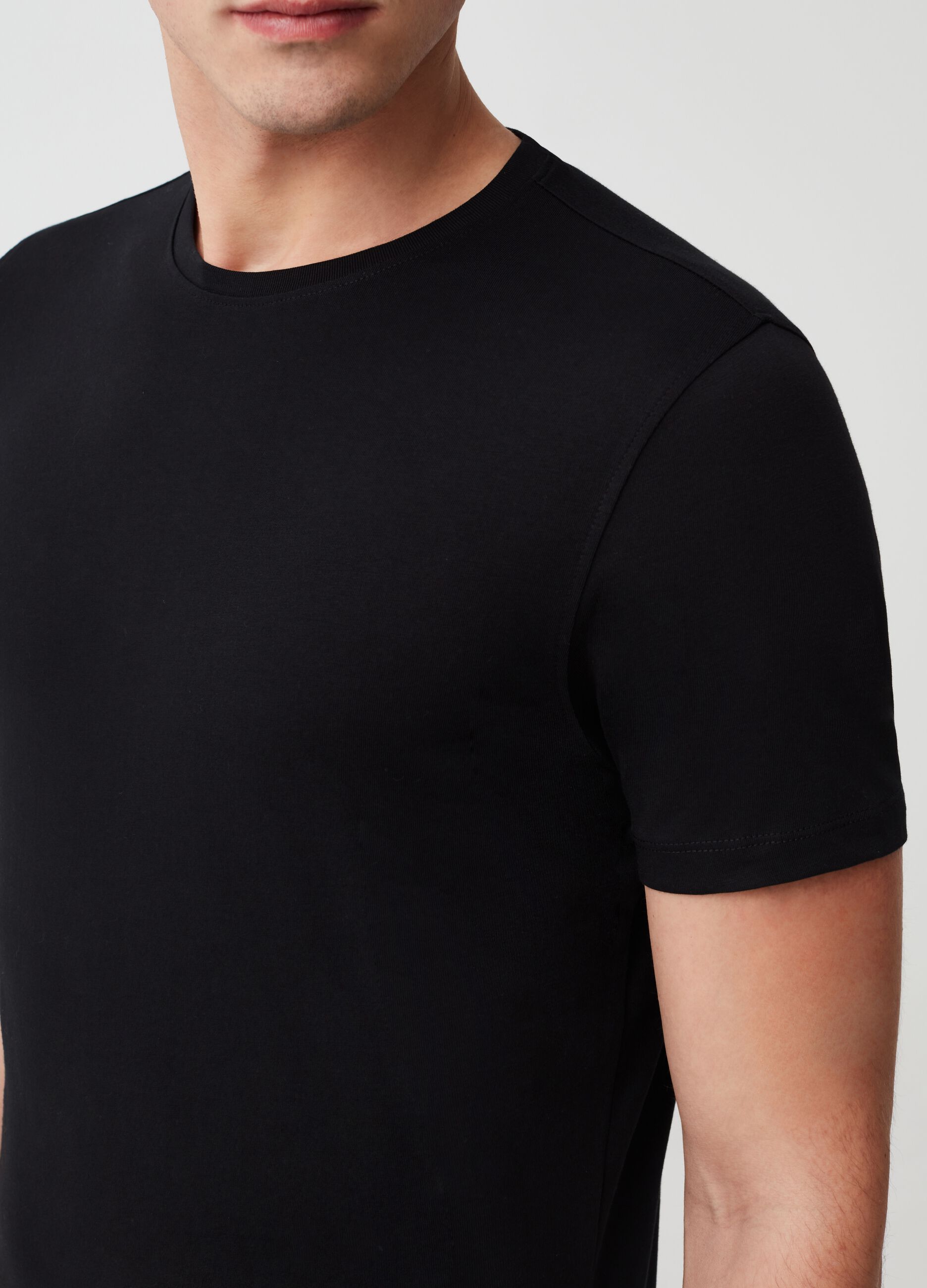 T-shirt intima girocollo in cotone Supima_3
