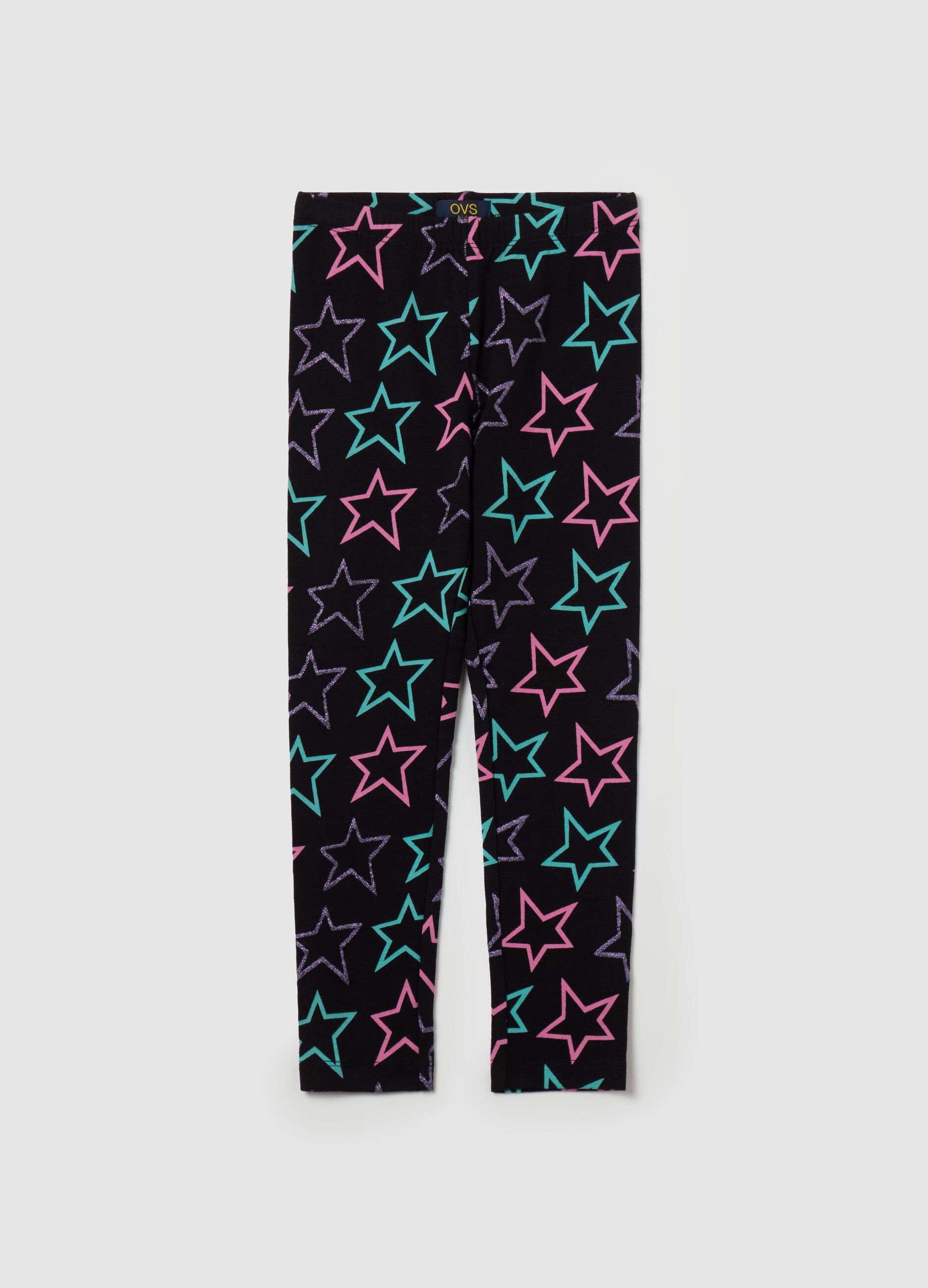 Leggings con stampa all over Nero stampa 2 OVS KIDS da Bambina OVS