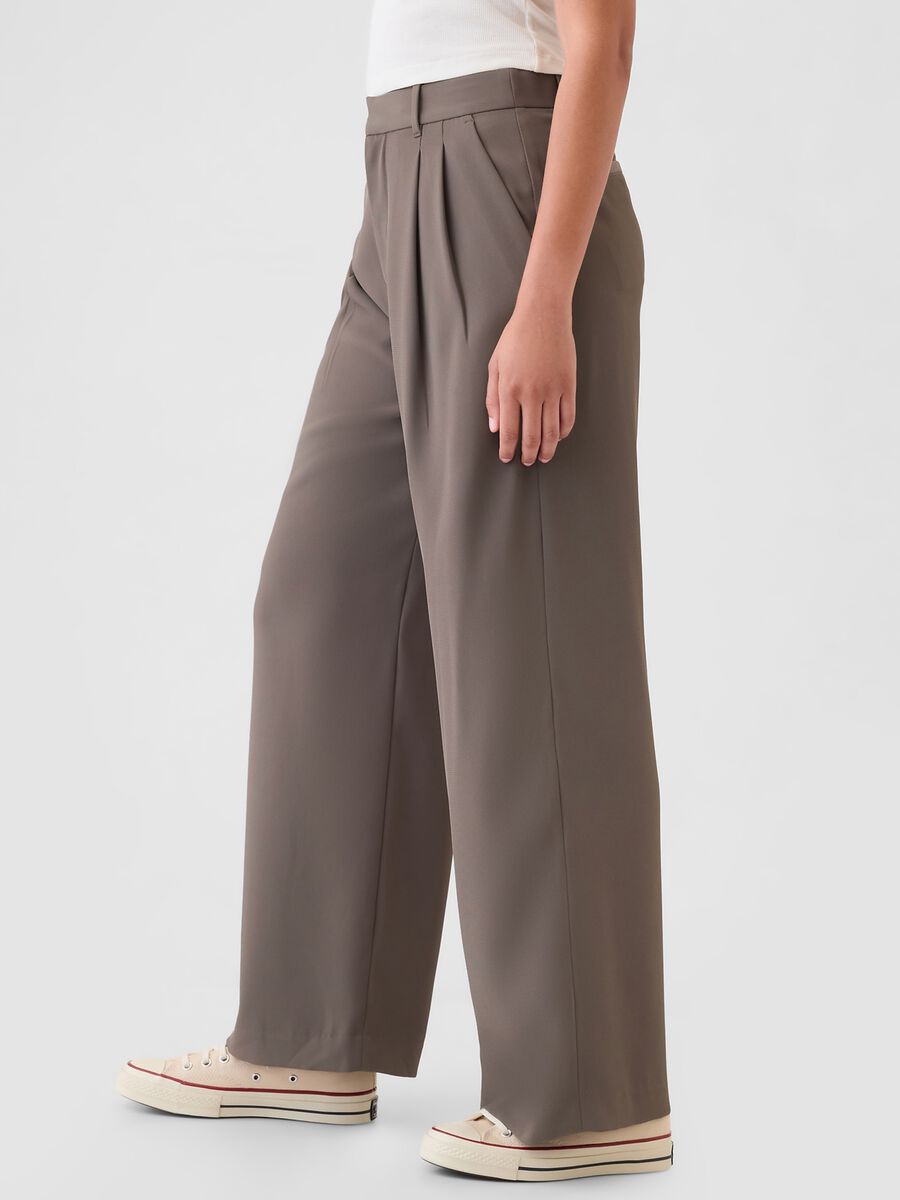 Wide leg trousers with darts_4