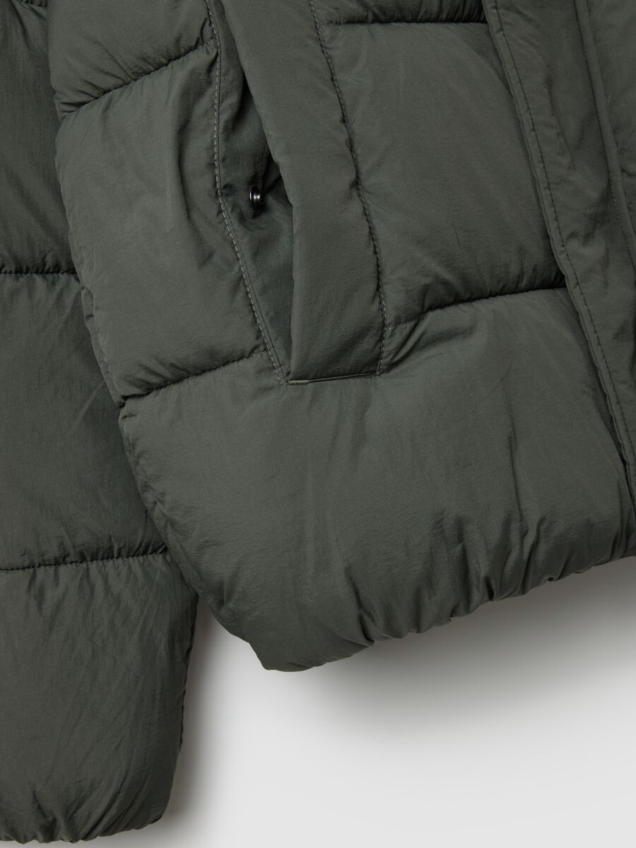 Green Regular Fit Jacket without Hood_5
