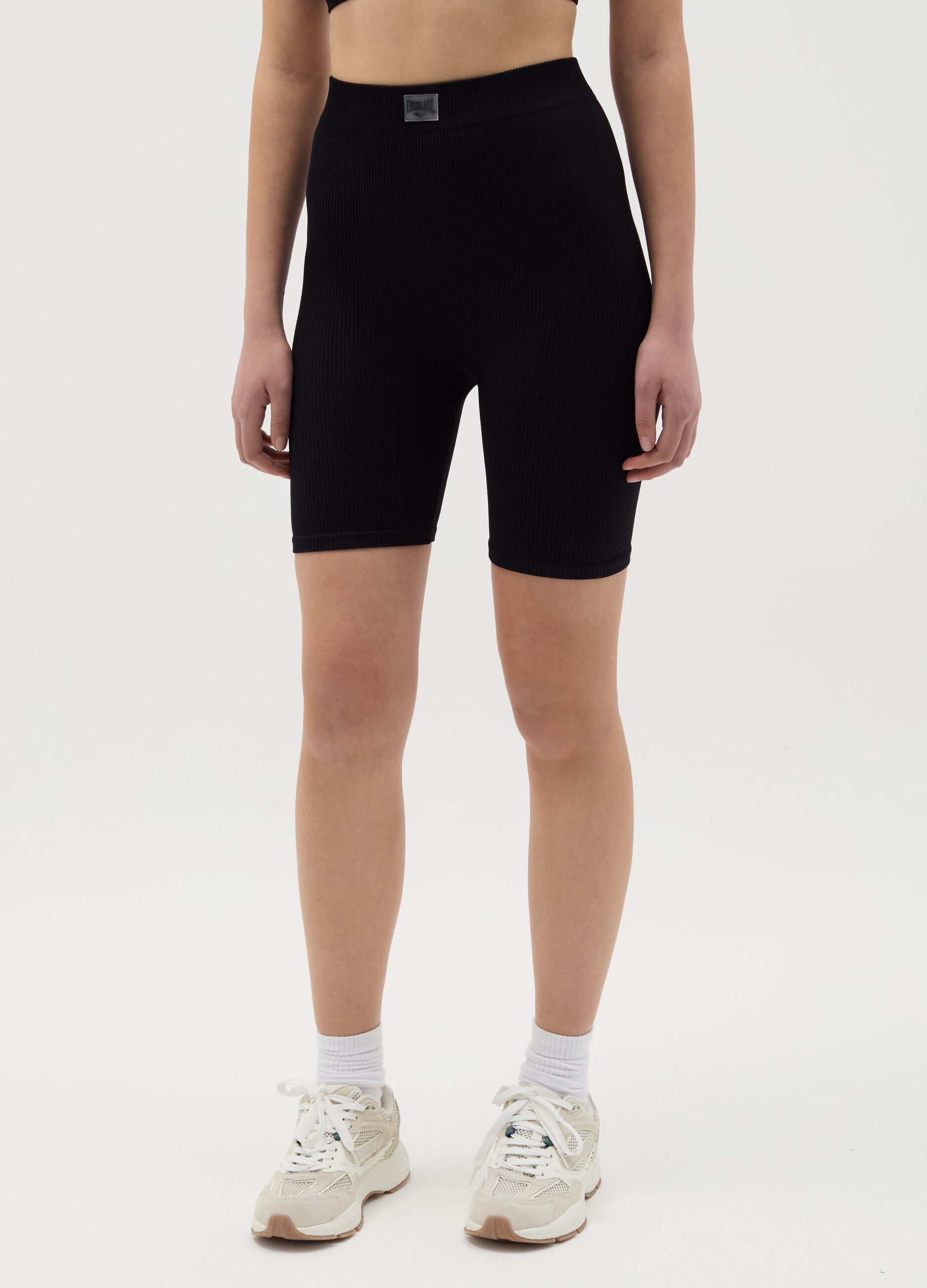 Ribbed cycle leggings