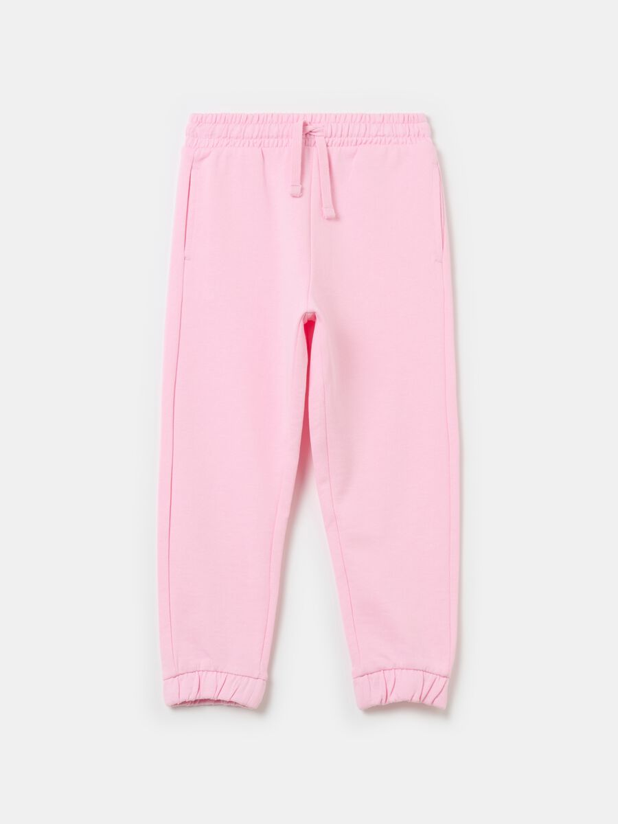 Fleece joggers with drawstring_0