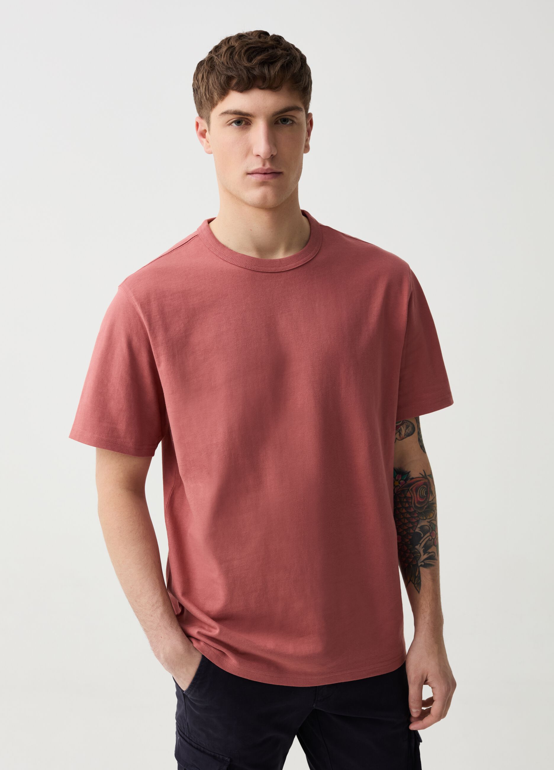 Magliette rosa uomo store