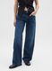 Straight-leg blue pure cotton jeans_1