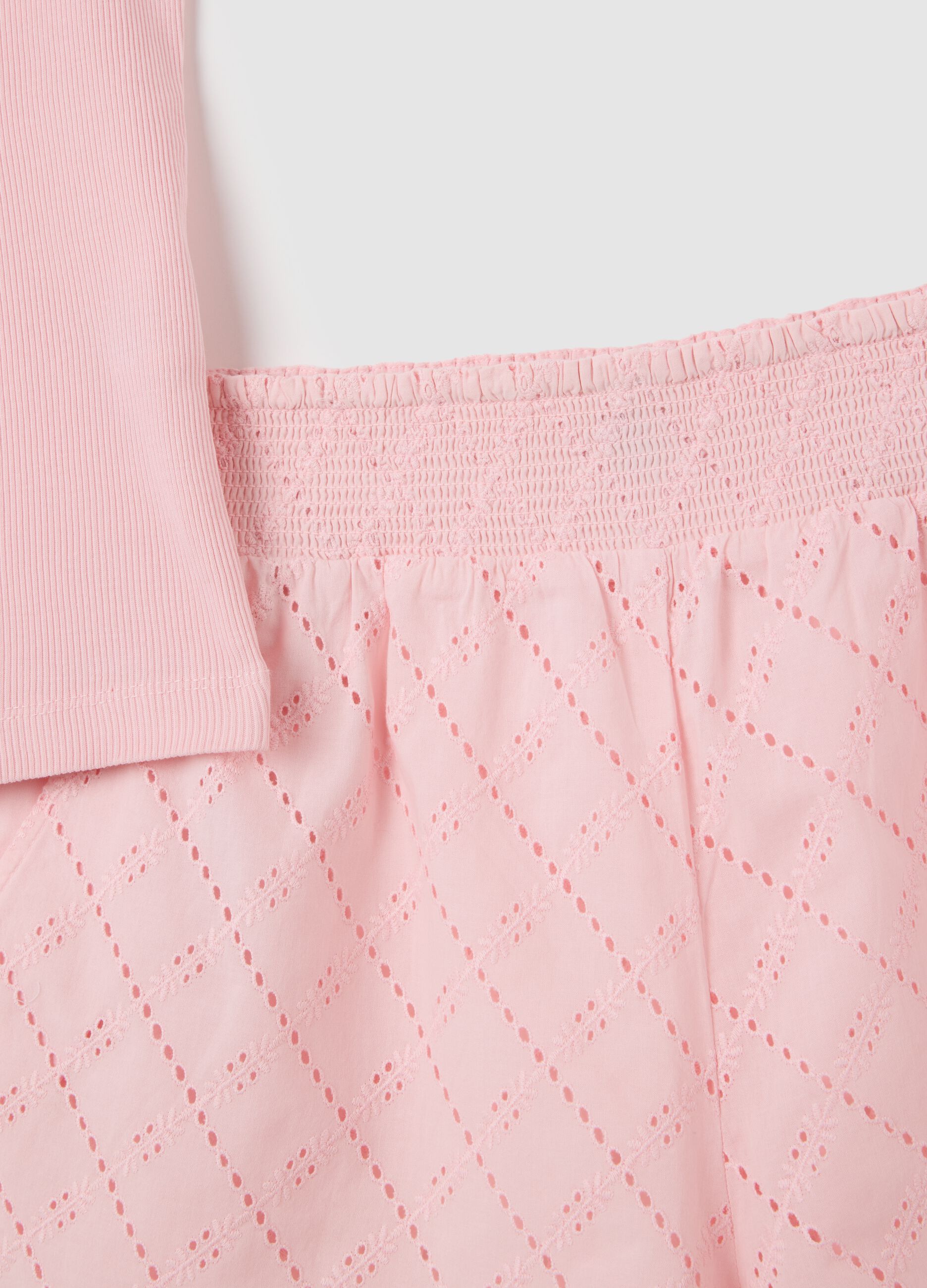 Women's Pink Cotton Vest and Shorts Pyjama Set