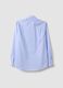 Light blue striped pure cotton shirt with classic collar, regular fit_5