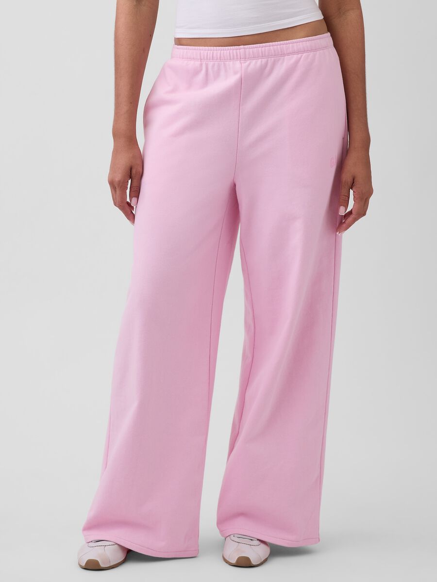 Cotton-blend wide-leg trousers_1