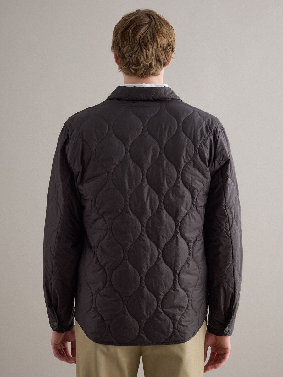 Brown husky jacket regular fit with zip_2