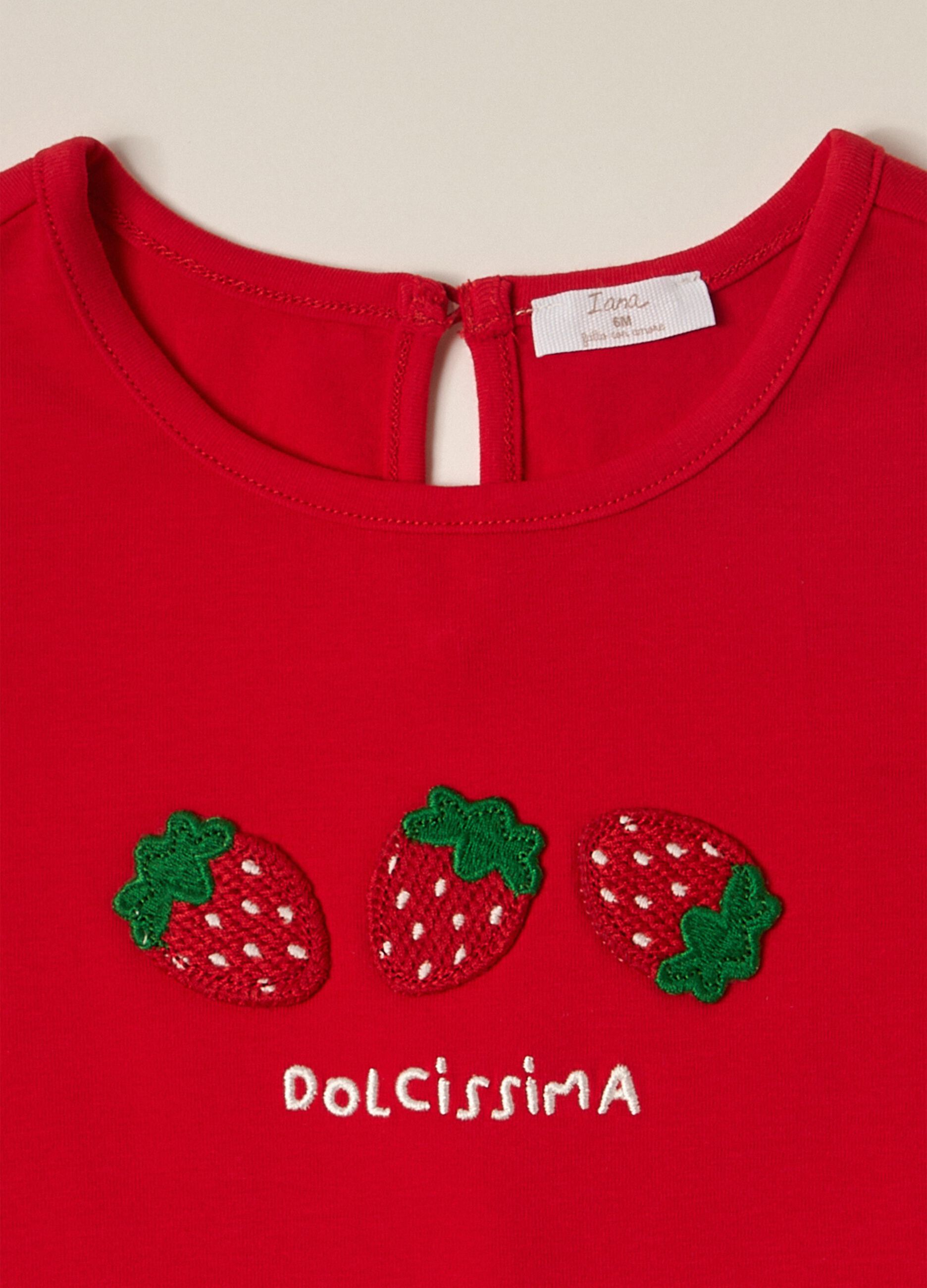 T-shirt in jersey di cotone stretch IANA neonata