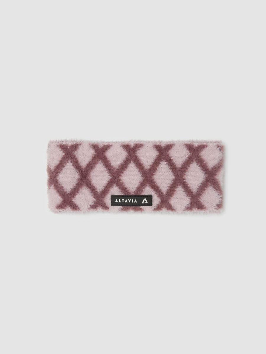 Pink geometric-pattern headband ALTAVIA WITH DEBORAH COMPAGNONI_0