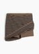 Brown striped pure cotton mini skirt_4