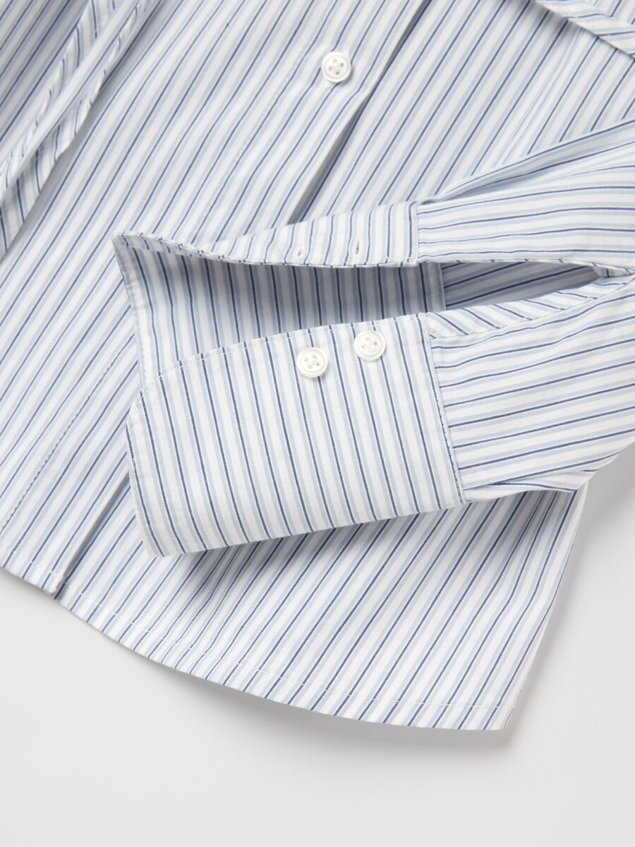 Striped shirt with belt_5
