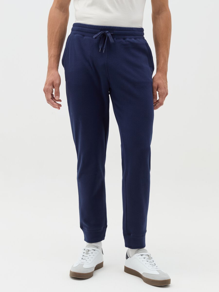 Joggers in pile con coulisse_0