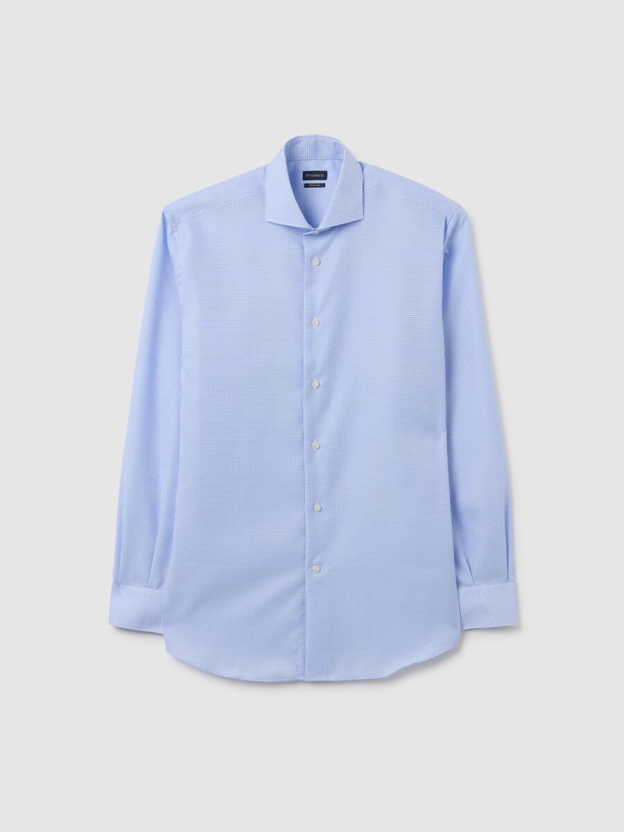 Blue Cotton Long Sleeve Shirt_4